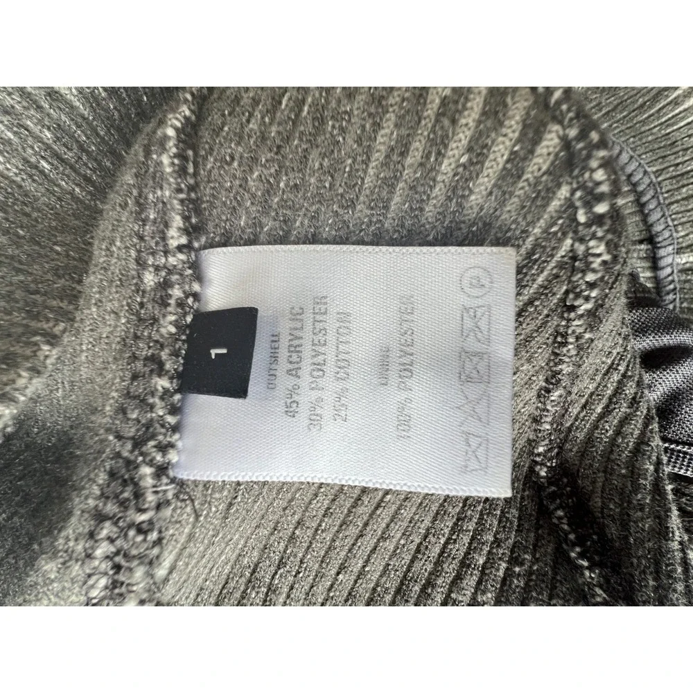 Hyein Seo Grey Ribbed Zip-Up Fitted Jacket Size 1